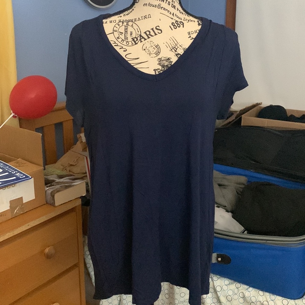 FREE w/ $10+ PURCHASE: Kim & Cami Blue Mesh Back T-Shirt
